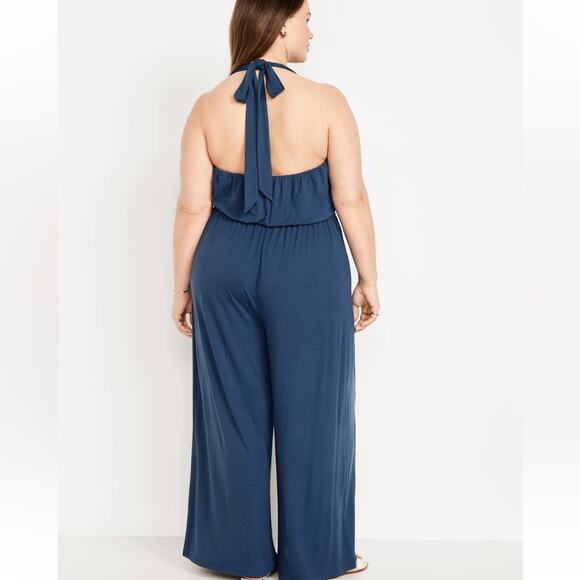 Old Navy tidewater Waist-Defined Halter Jumpsuit - Picture 4 of 13